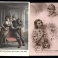 Deutsche und französische Liebeskitschkarte voller Poesie und Zärtlichkeit - 1917