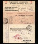 Kriegsgefangenen-Postkarten aus Rußland, Frankreich und nach England - 1918