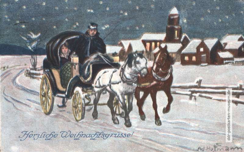 Grußpostkarte zu Weihnachten - 1920