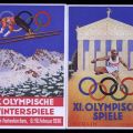 Sonderpostkarten der Olympischen Spiele in Garmisch-Partenkirchen und Berlin - 1936