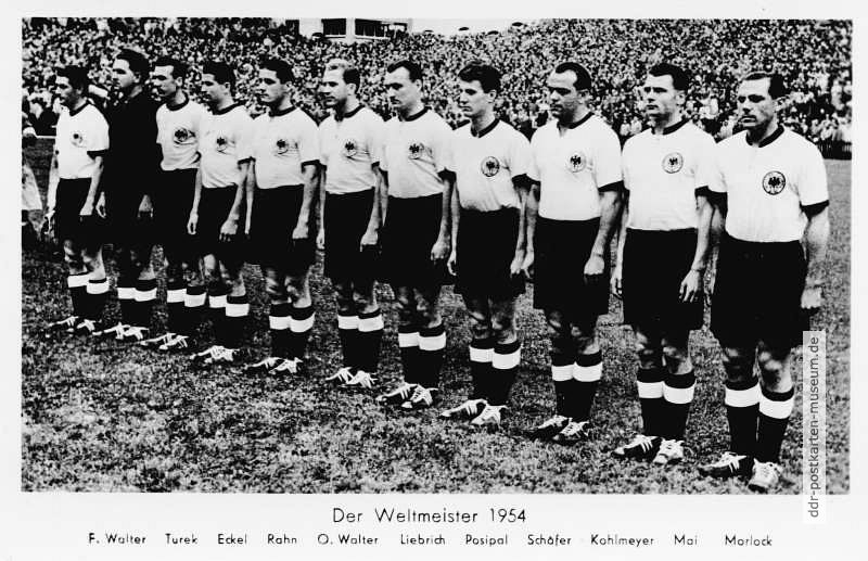 (West-) Deutsche Nationalmannschaft wird Fußball-Weltmeister - 1954