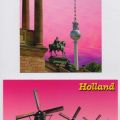 Hyperfarbig colorierter Himmel als Illusion in Berlin und Holland
