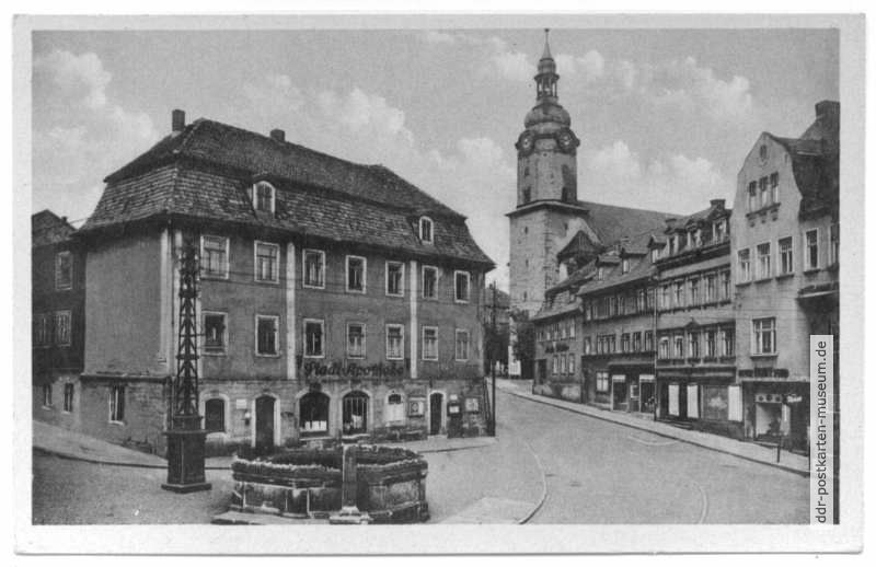 Marktplatz und Marktstraße, Stadt-Apotheke - 1953