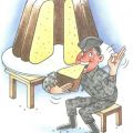 Harry Berein, Militärgrußkarte "Dein Kuchen ist prima !" - 1982