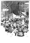 Heinrich Zille "Weihnachtsmarkt auf dem Arkonaplatz" - 1957