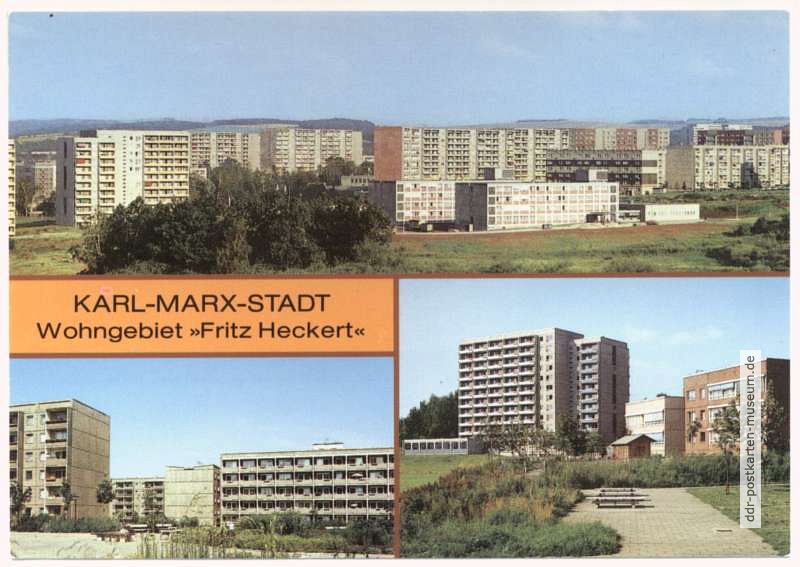 Wohngebiet "Fritz Heckert" - 1989