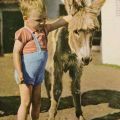 Kind mit Esel im Berliner Tierpark - 1965