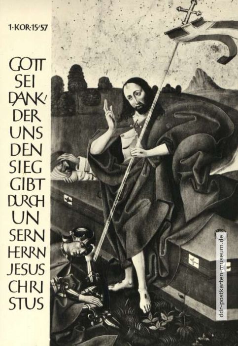 Spruchkarte mit Korinther und Jesus Christus - 1970