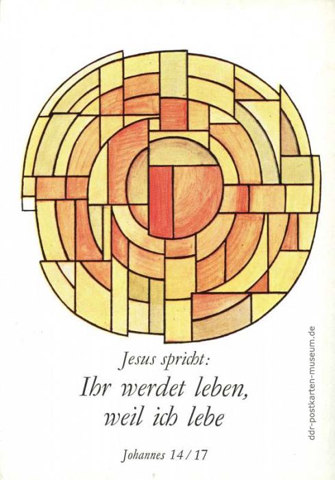 Spruchkarte mit Zitat Johannes - 1977