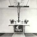Altar mit Christus am Kreuz, Kirche der Hoffnungstaler Anstalten in Lobetal - 1990