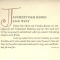 Spruchkarte mit Psalm "Jauchzet dem Herrn alle Welt" - 1950