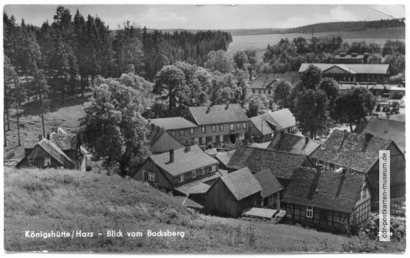 Blick vom Bocksberg auf Königshütte - 1959