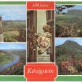 Blick vom Königstein, Postmeilensäule, Lilienstein, Elbe, Stadt und Festung - 1979