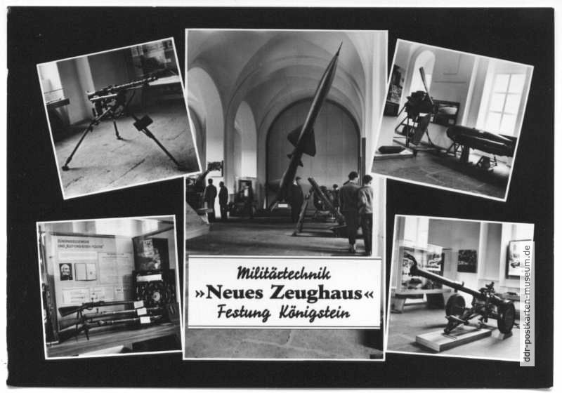Festung Königstein, Neues Zeughaus mit Ausstellung Militärtechnik - 1966