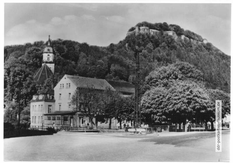 Stadt Königstein, Blick zur Festung - 1963