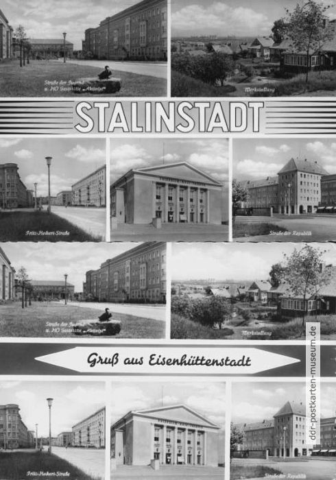 Namensänderung von "Stalinstadt" in "Eisenhüttenstadt" - 1960/1962