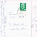 Postkartenporto um 1970 in DDR 10 Pfennig / nach BRD 25 Pfennig