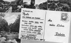 Postkarte auf Postkarte aus Thale mit "Kurzbericht" für Schreibfaule - 1958