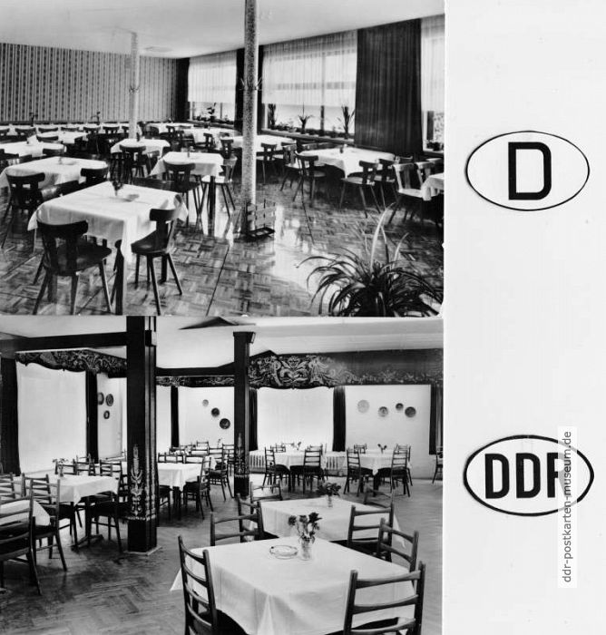 Restaurant im Gasthof "Zur Dasbacher Heide" in Dasbach (Hessen) und "Fischerbaude" in Holzhau (Sachsen) - 1976 / 1984
