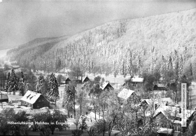 Blick auf den Höhenluftkurort Holzhau - 1971
