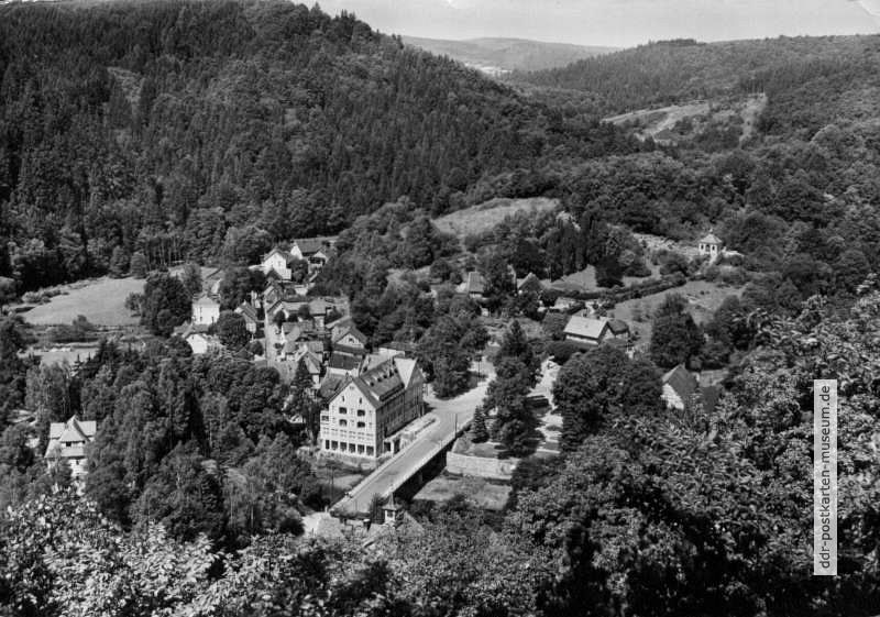 Blick vom "Weißen Hirsch" auf Treseburg - 1960