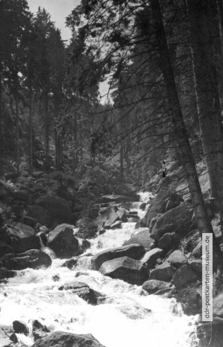 "Wasserfall" Steinerne Renne bei Wernigerode - 1960