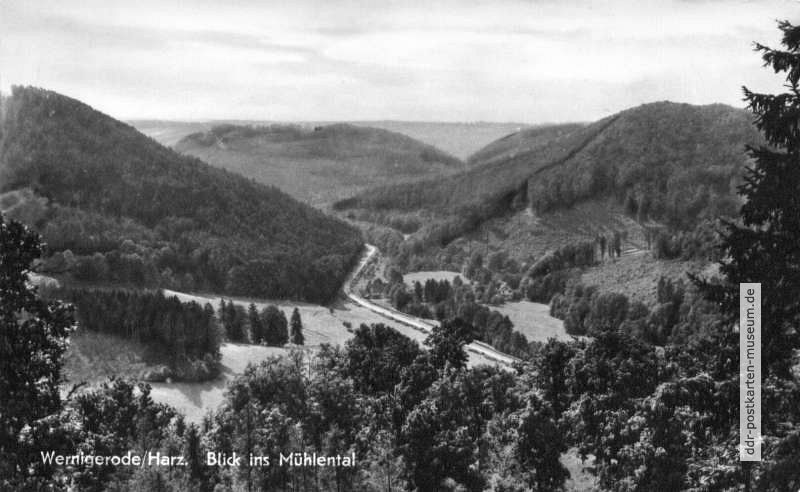 Blick ins Mühlental bei Wernigerode - 1957