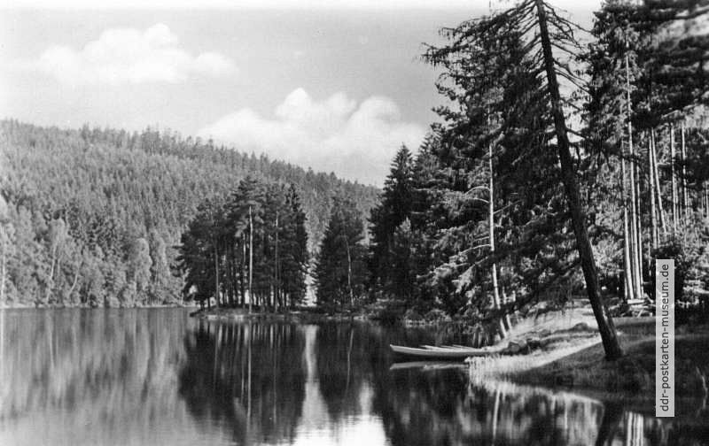 Blick über den Stausee bei Tambach-Dietharz zum Kirchberg - 1957