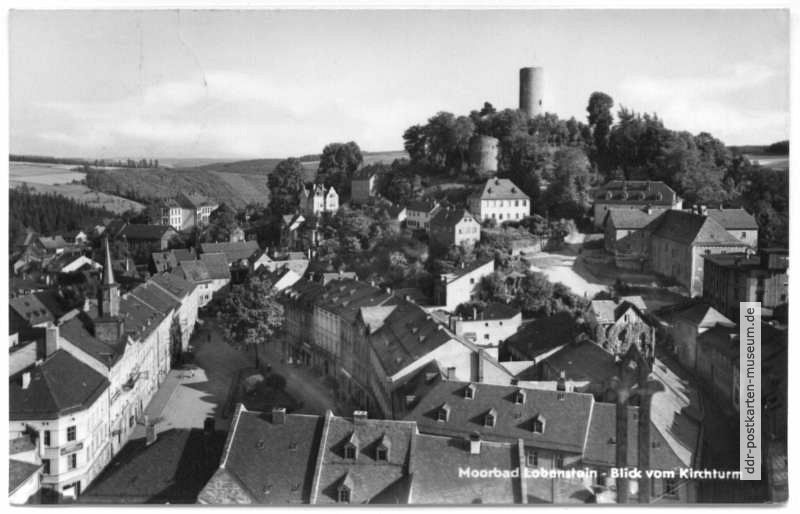 Blick vom Kirchturm zum Alten Turm - 1965