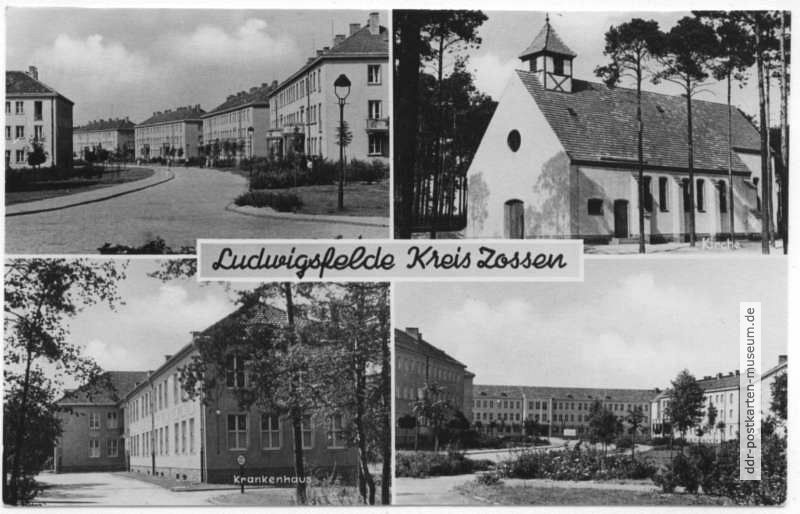 Neubauten in der Gorkistraße, Kirche, Krankenhaus - 1964