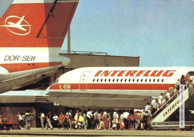 Flughafen Berlin-Schönefeld, "IL 62" vor dem Start - 1983