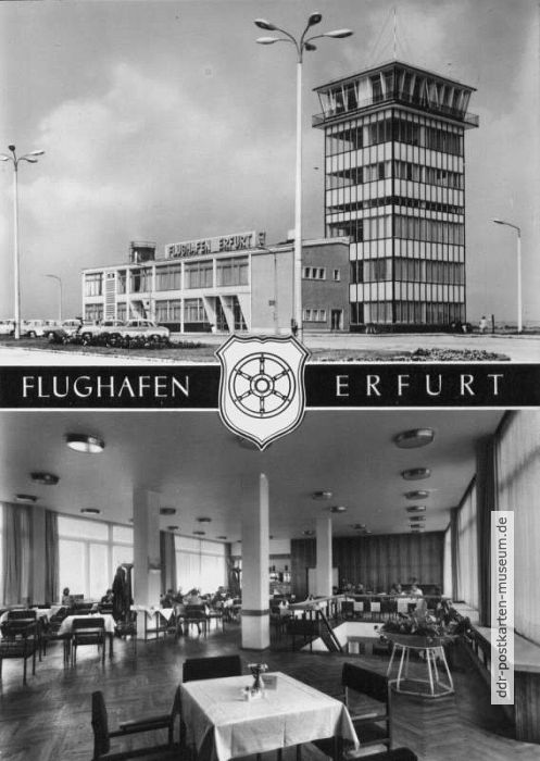 Flughafen Erfurt mit Mitropa-Restaurant - 1968