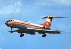 Turbinenluftstrahl-Verkehrsflugzeug "TU 134" beim Landeanflug - 1978