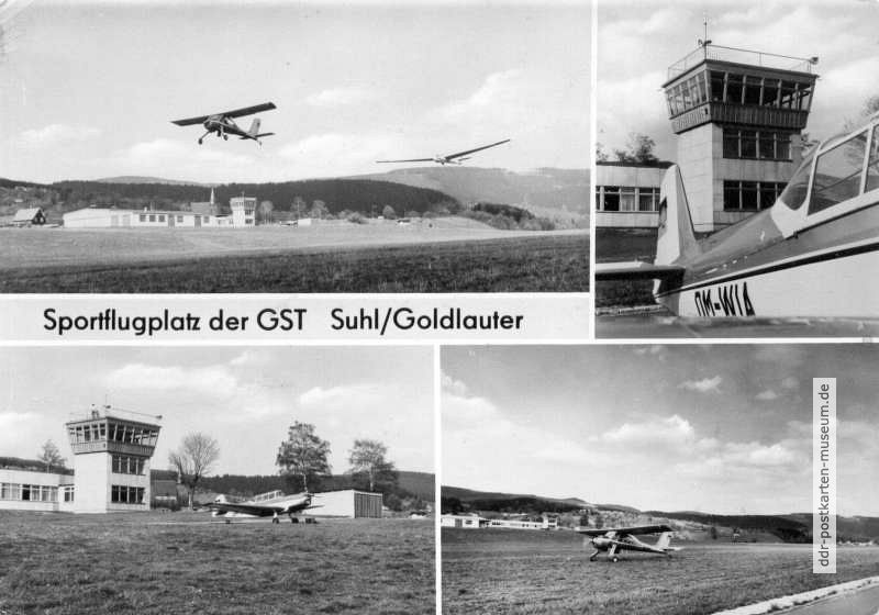 Sportflugplatz der GST in Goldlauter bei Suhl - 1976