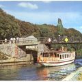 Lenzer Kanal mit Brücke und Ausflugsdampfer "Loreley" - 1978