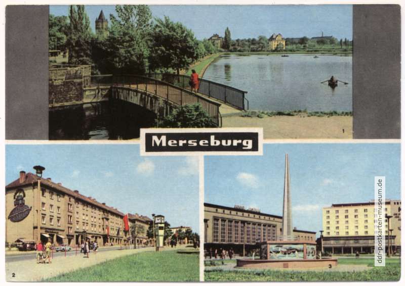 Erste farbige DDR-Ansichtskarte von Merseburg - 1963