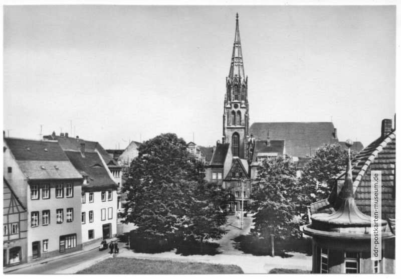 Marktplatz mit Stadtkirche - 1969