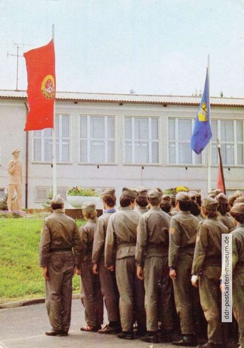 Lagerappell im Zentralen Ausbildungslager der GST in Tambach-Dietharz - 1980