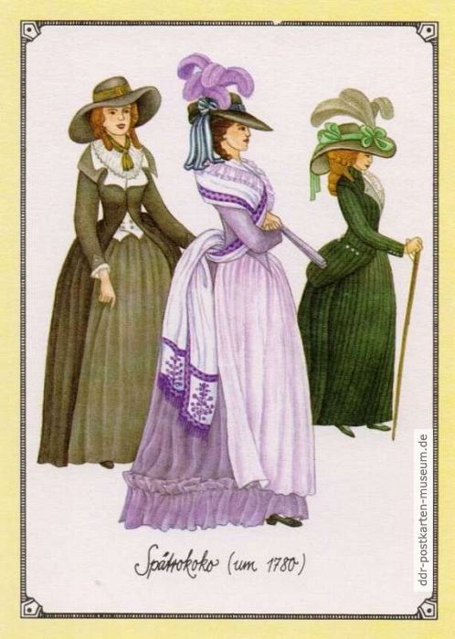 Englisch gekleidete Damen um 1780 (Englische Mode) - 1985
