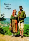 Titelseite (Ruhlaer Paar) der Mappe für die Kartenserie "Trachten aus Thüringen" - 1983/1989
