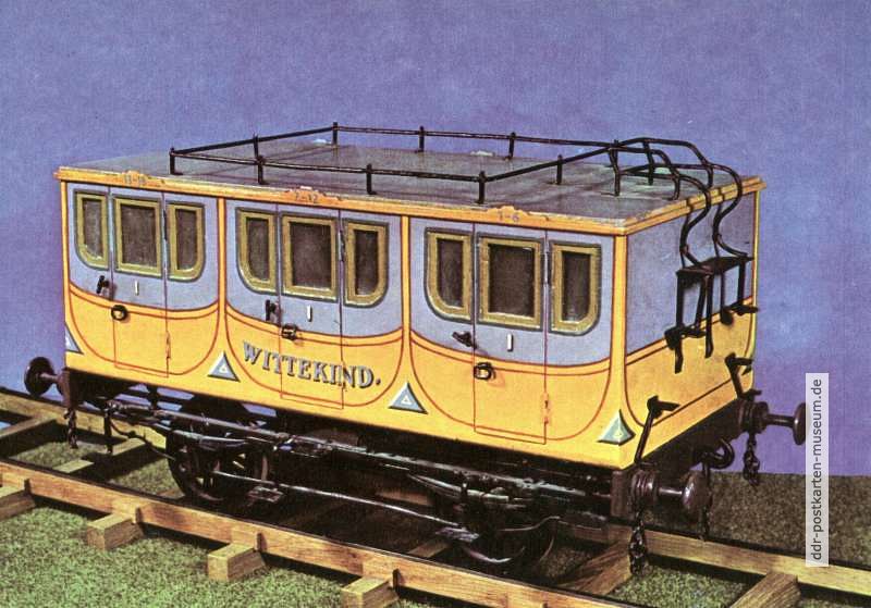 Modell vom Personenwagen 1.Klasse des "Saxonia-Zuges", 1839 Deutschland - 1979