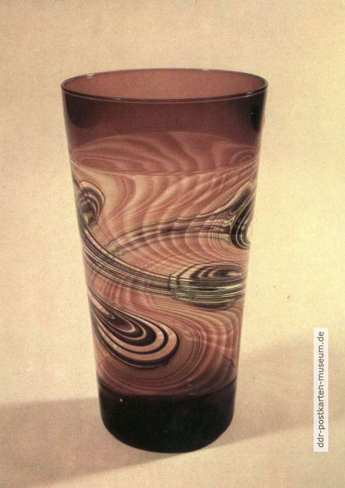 Glasbecher mit Fadeneinlagen von Hellmuth Engel, 1977 Lauscha - 1984 / 1987