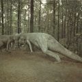 Saurierparkanlage mit Pachycephalosaurus aus der Kreidezeit - 1986