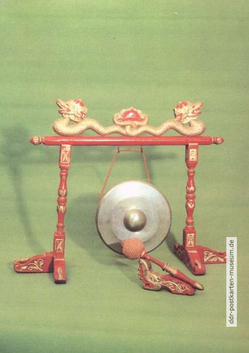 Musikinstrumenten-Museum, Miniatur-Gong aus Indonesien - 1985