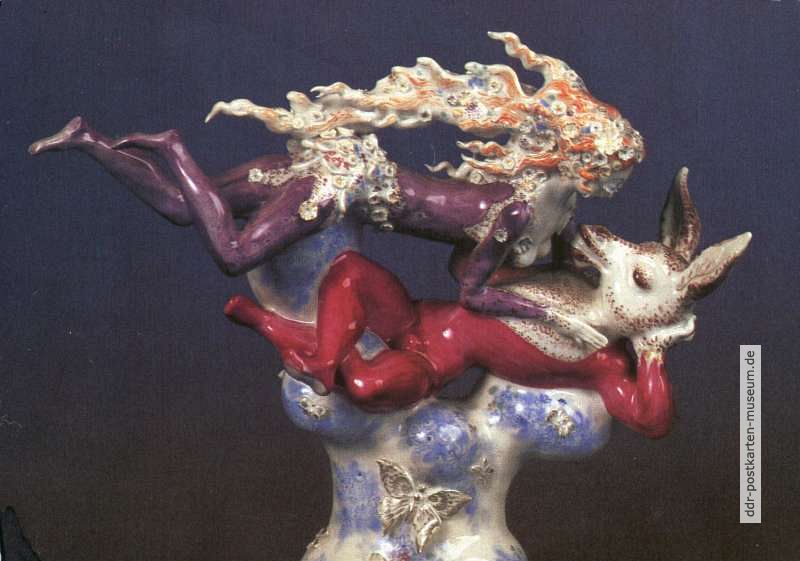 Porzellansammlung, Modell "Titania mit Zettl" von 1936 P. Strang - 1985