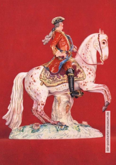 Porzellansammlung, Reiterplastik geschaffen Mitte des 18.Jahrhunderts - 1969 