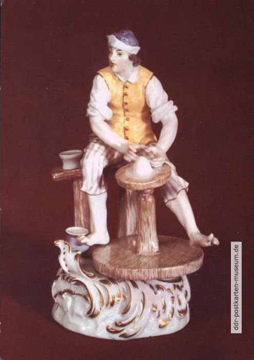 Porzellansammlung, Figur "Der Porzellandreher" von 1750 J.J. Kaendler / P. Reinicke - 1973