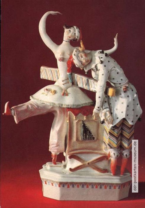 Porzellansammlung, Figurengruppe "Petruschka" von Russischem Ballett 1930 P. Scheurich - 1981