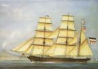 Gemälde von unbekanntem Maler, Neapel 1872 "Bark Sirene von Stettin" - 1987
