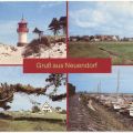 Leuchtturm, Blick auf Vitte, Windflüchter, Seglerhafen am "Schwarzen Peter" - 1990